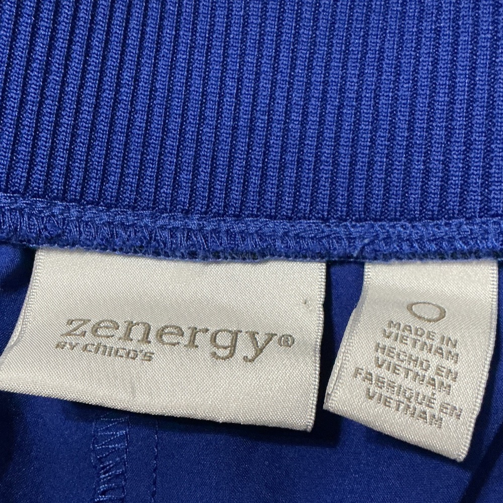 Zenergy by Chicos Small Blue Cropped Pants - Polyester/Spandex Blend - Picture 2 of 4
